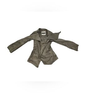 Black Rivet Olive Green Draped Jacket